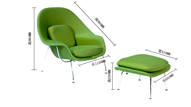 FRP tử cung ghế cá tính giải trí lounge chair IKEA thiết kế nội thất sofa vải với bàn đạp ghế