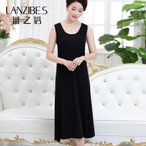 Heavy silk dress summer new suspender vest dress beach dress A- line dress elegant slim long dress