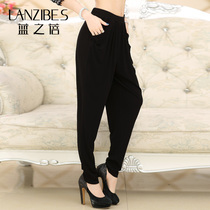 Korean Spring and Autumn Pants Female Mother Silk Haren Pants Mulberry Silk Size Loose Fashion Joker Casual Pants