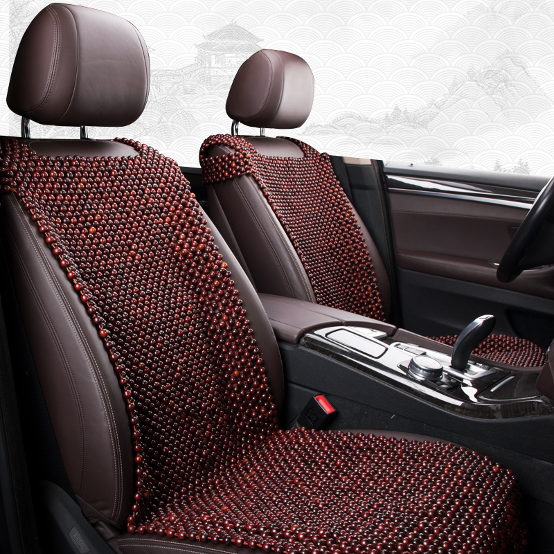 Wooden bead car seat cushion single piece summer breathable cool cushion beads universal seat cushion three-piece set summer single car cushion
