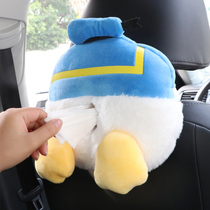 Cute cartoon car paper towels for car-back-hanging type of paper box armrest case paper towel box home car Dual-use female