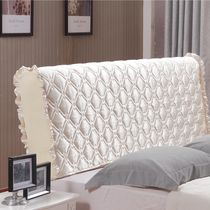 1 5m1 8m2m leather bed bedside cover curved dust cover protective cover fabric cotton padded bed head cover