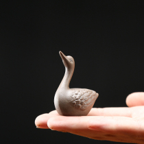 Miniature Ge Kiln tea set Mini small tea pet ornaments boutique can raise lucky animals Cute small play pieces tea table jewelry