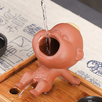 Boutique purple sand tea pet household tea tray decoration creative urine child peeing Baby tea play children water spray tea ceremony accessories