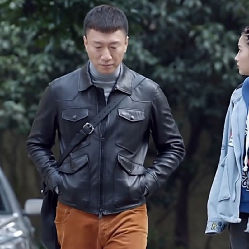 Sun Honglei Tongan Genuine Leather Leather Clothing Men's Clothing short Neckline Skull locomotive Leather Locomotive Jacket Youth Jacket For the Repairing Tide