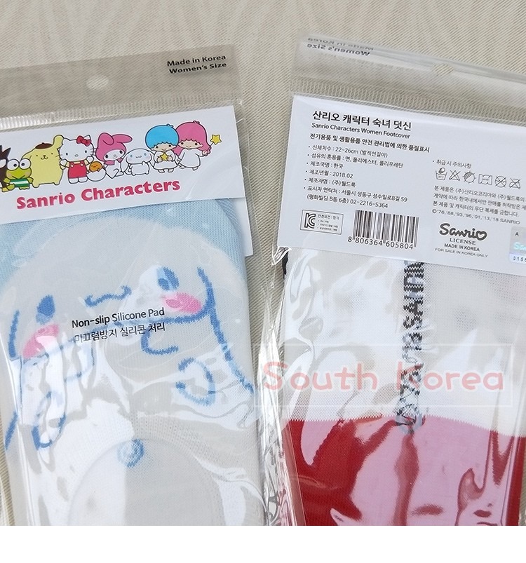 Hàn Quốc nhập khẩu vớ nữ thuyền vớ miệng hoạt hình dễ thương Sanrio mùa hè vô hình vớ mỏng đặt silicone không rơi vớ nam cổ ngắn