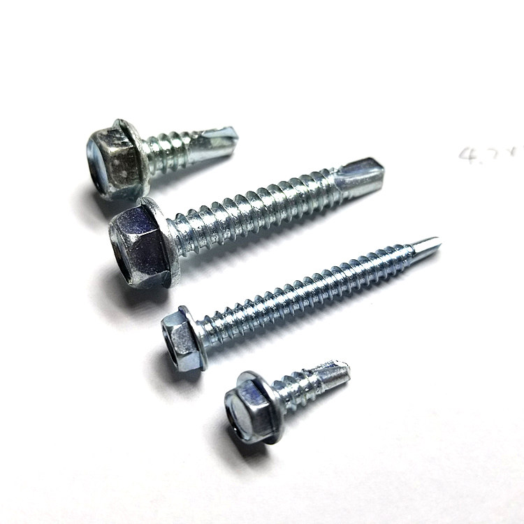 Drilling tail screw hexagonal drilling tail screw Outer hexagonal head drilling tail self-tapping drill iron screw self-tapping coattail screw
