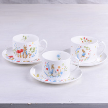 Bone Porcelain Cup Saucer Coffee Black Tea Cute Cartoon Creative Ceramic Gift Afternoon Tea Set Suit Eu Style With Disc Spoon