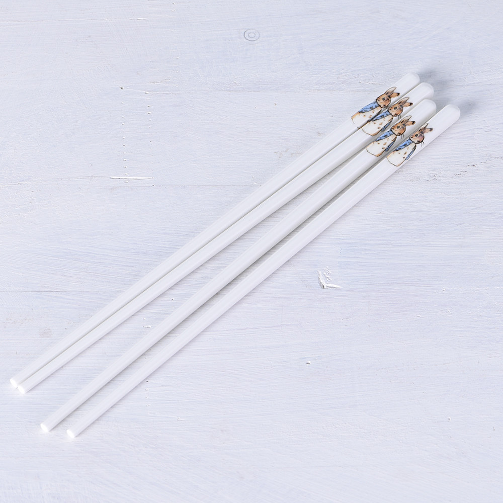 Porcelain chopsticks Home upscale light extravaganza One-chopstick anti-slip and mildew-proof white ceramic chopstick public chopstick delivered with Japan-ROK style