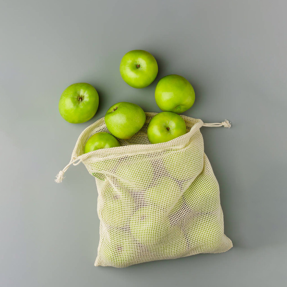 Pure cotton cloth eco-friendly net bag fruit and vegetable containing supermarket buy vegetable bag full cotton fruit draw rope bunches mesh bag washable-Taobao