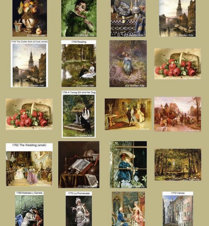 With DMC kit cross stitch GK drawings original pdf electronic layout paper 5 yuan 1 map World famous painting index 1