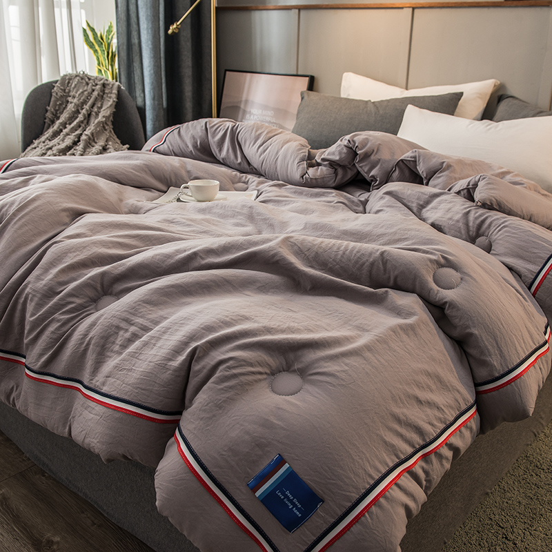 Japanese washed cotton quilt core dong bei thick warm chun qiu bei air conditioner single student dormitory tai kong bei