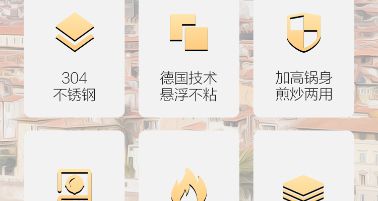 Ksise 304不锈钢蜂窝涂层炒锅 32cm 对标康巴赫级 全5分好评 图5