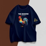 Летняя хлопковая ретро футболка с коротким рукавом, круглый воротник, в американском стиле, короткий рукав