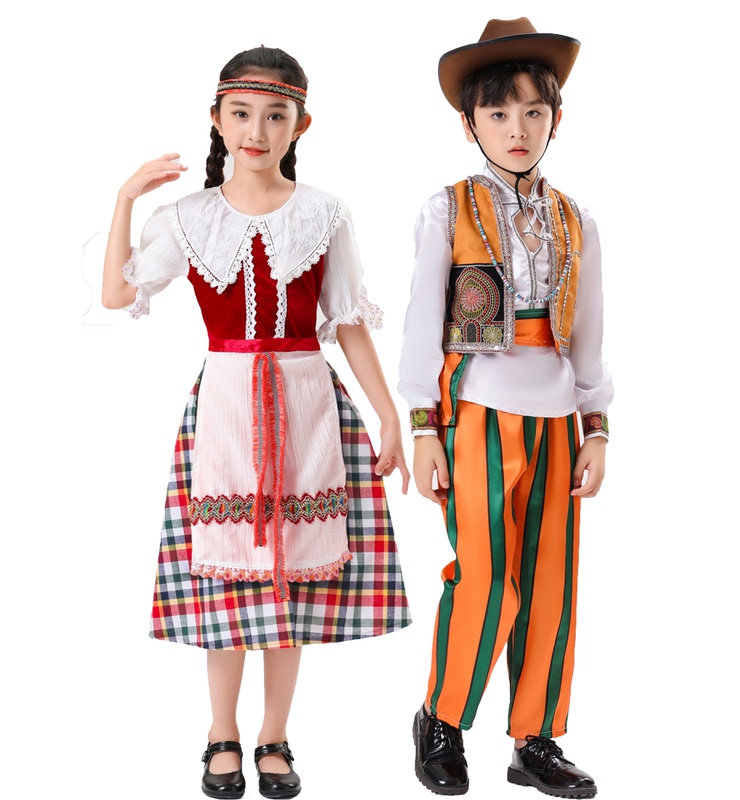 Foreign Clothes, Family Romania Special Clothing from Various Countries, Croatia Ethnic Clothing, International Clothing