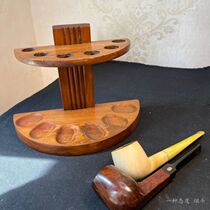 Second-hand American walnut 6-position vintage pipe rack xx2421