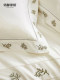 Mingdu Four-Piece Bedding Set, 100-Count Double-Strand Pure Cotton Floral Embroidery Bed Sheet, Duvet Cover, Bedding Set - Wild Mist Moss