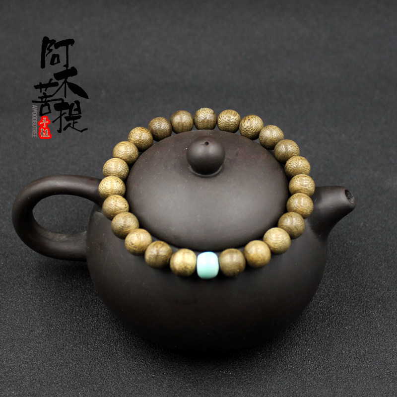 Brunei sinking incense single ring 8mm Buddha beads Hand strings green Songnam red nectar wax men's woody balsamous art bracelet women-Taobao