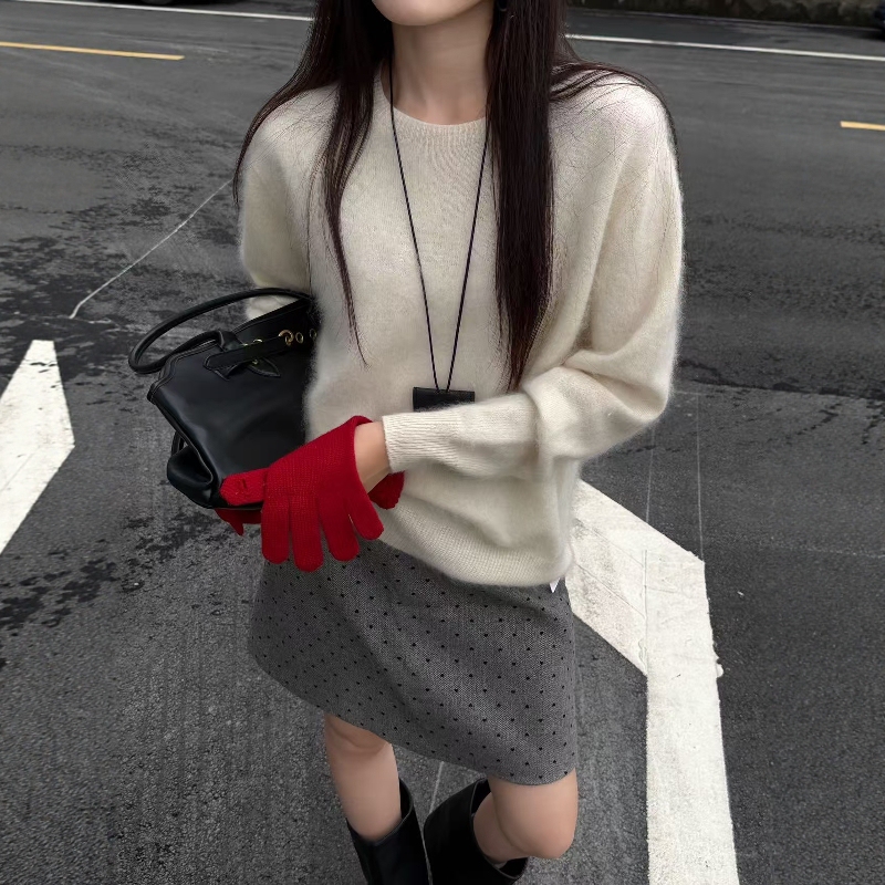 Long Wool Knitted Sweater for Women, European Style, Early Autumn 2026 New Fashion, Soft Cashmere Pullover Sweater Long Wool Knitted Sweater for Women, European Style, Early Autumn 2026 New Fashion, Soft Cashmere Pullover Sweater