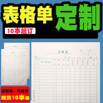 Workshop production Daily report customized daily income bookkeeping this months closing list monthly report form sheet production printing