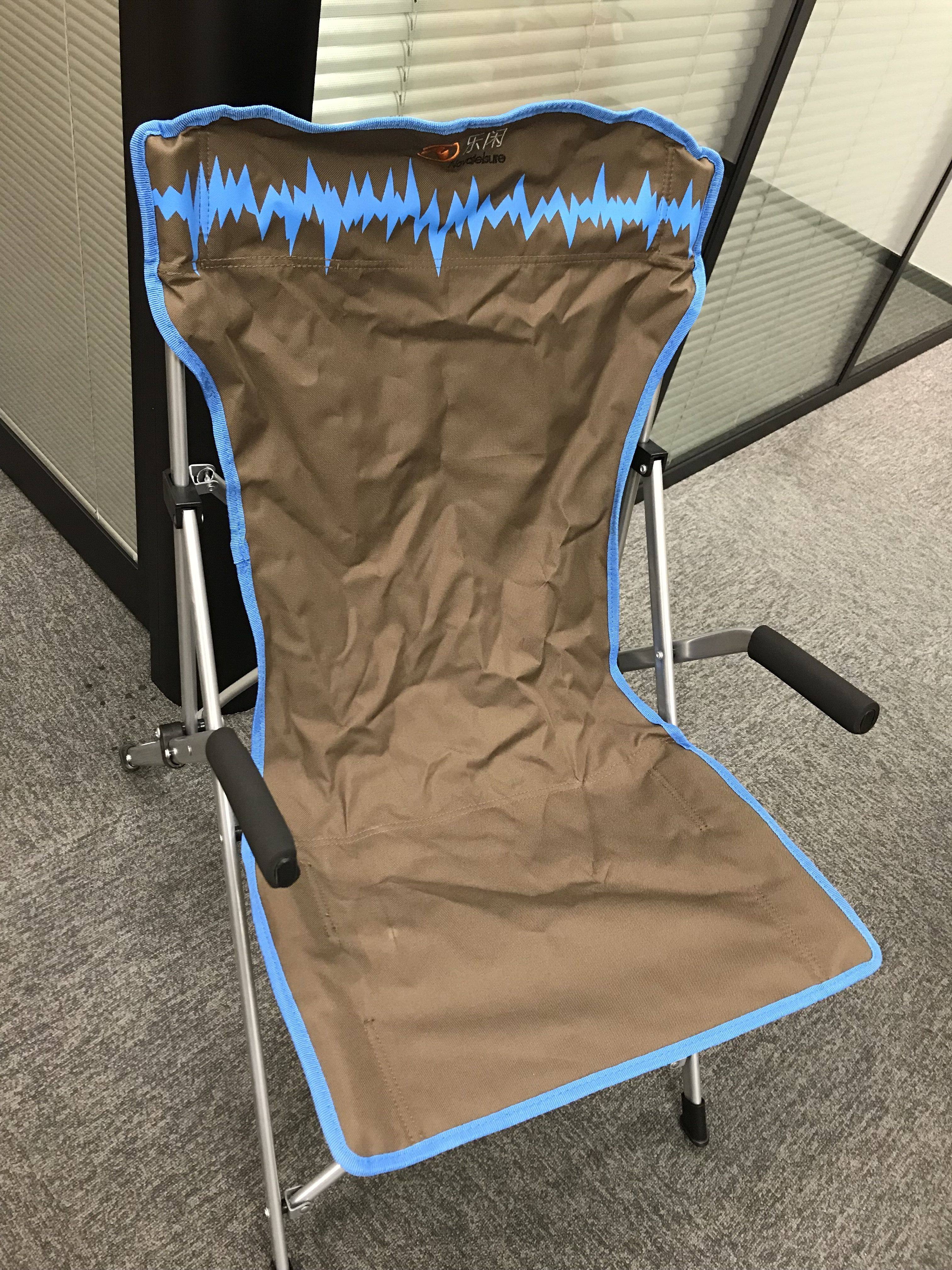 (Flat tube armrest folding chair)Outdoor camping Camping folding chair Car portable chair