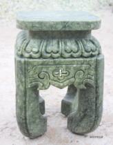  Factory direct sales natural jade stool hand-carved Xiuyu stool garden garden table and stool ornaments