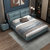 Disposable Technology cloth bed light luxury master bedroom 2021 new solid wood wedding bed nano fabric bed modern simple double bed