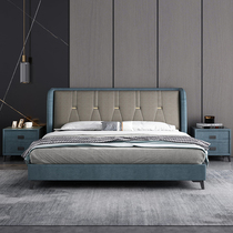 Technology cloth bed 1 8 meters soft double cloth bed 1 5 home light luxury simple modern master bedroom wedding bed bedroom furniture