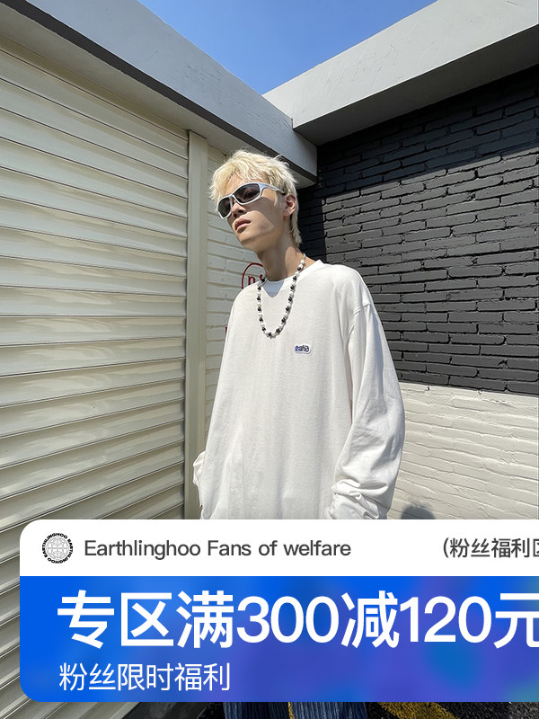 EAHO (full 300 minus 120) simple small logo four seasons all-match long-sleeved long-sleeved T-shirt thin bottoming men and women