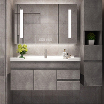 Modern simple bathroom cabinet combination bathroom washbasin cabinet Washbasin cabinet Washstand Intelligent integrated bathroom cabinet