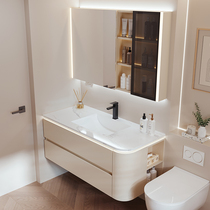 Anran Bathrooms new slate seamless integrated basin bathroom cabinet combination bathroom washbasin washbasin