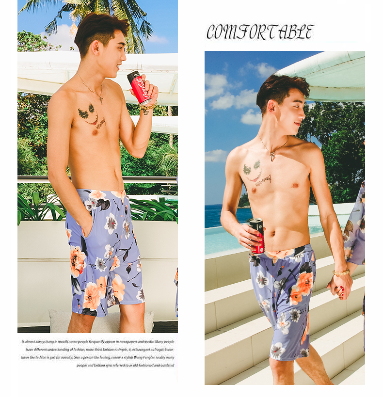 Áo tắm nam quần bơi nam quần boxer nam năm điểm suối nước nóng kích thước lớn quần bơi quần bơi đôi quần bơi biển 	quần áo đi biển giá rẻ	