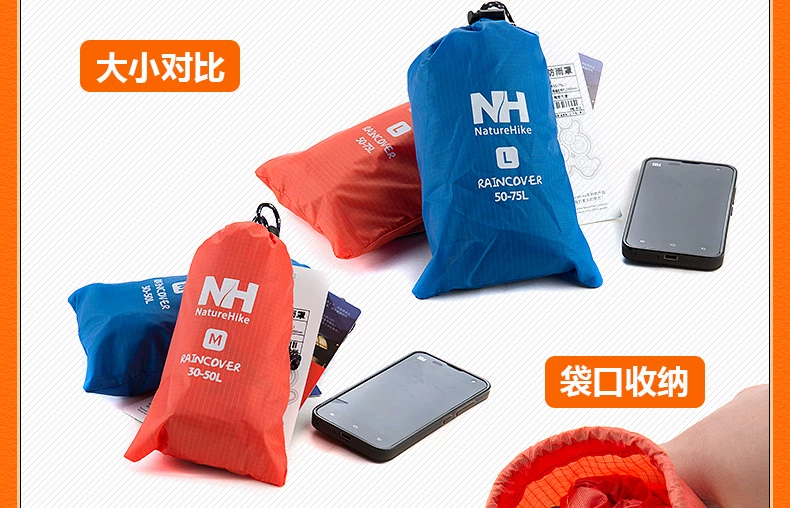 Naturehike-NH Ba Lô Mưa Bìa Ba Lô Bìa Leo Núi Túi Chống Thấm Nước Bìa Leo Núi Phụ Kiện Túi