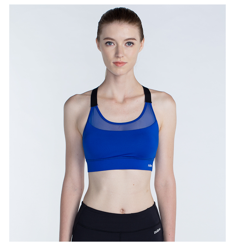 Zona vest phong cách rập khuôn thể thao nữ áo ngực yoga chống sốc nữ thể dục ngực lớn thể thao chống ngực áo ngực áo khoác gym