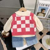 Демисезонный детский весенний комплект для девочек, в западном стиле, детская одежда, 3 предмета