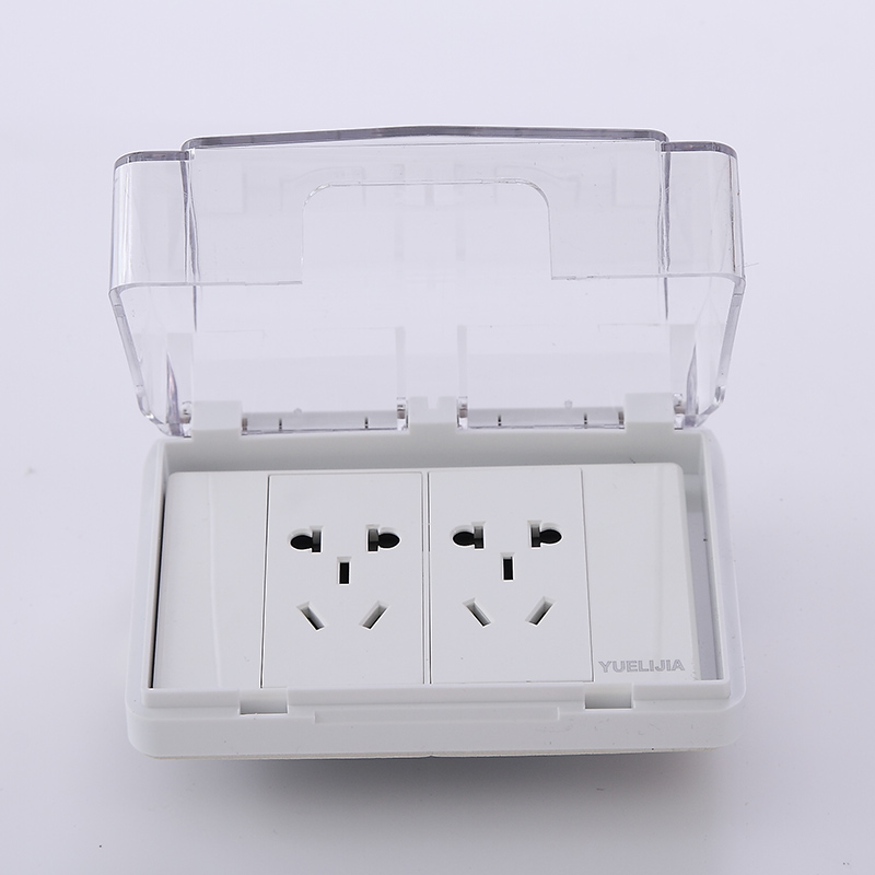 118 type one-position two-position 6-hole universal switch socket protective cover transparent splash-proof box Powder room kitchen waterproof box