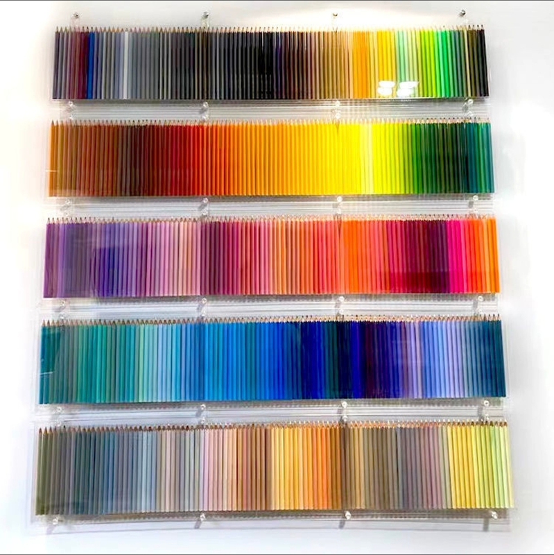 Japanese-Style Colored Pencils, 500 Colors for Drawing, Doodling, and Coloring, 520 Colors Acrylic Wall Display Stand, Free Shipping