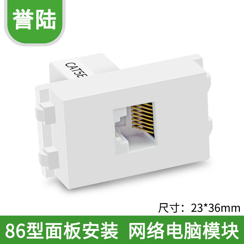 128型 6超五类网络模块 网络信息模块 RJ45模块  网线 86面板地插
