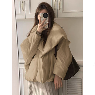 巨好看加厚短款羽绒服女2025冬新款小个子设计感韩系面包服短外套