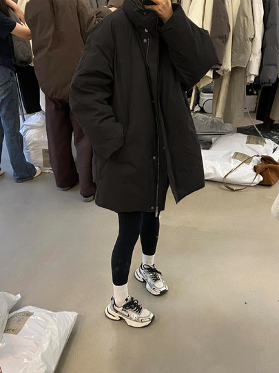 2025 great-looking down jacket for women in winter new style small loose slimming thickened warm work jacket for women