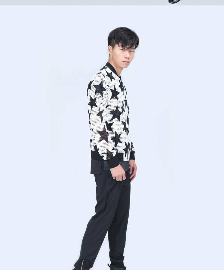 JWB mùa thu và sao mùa đông in đồng phục bóng chày thanh niên Hàn Quốc cổ áo giản dị cổ áo cardigan kích thước lớn nam clip để khắc phục chống nhăn áo bomber adidas