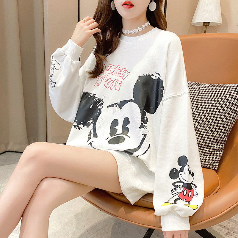 Pregnant women's spring clothes loose blouses women's 2022 new fashion nets red spring and autumn in pregnant women's sweatshirt with little subreddits