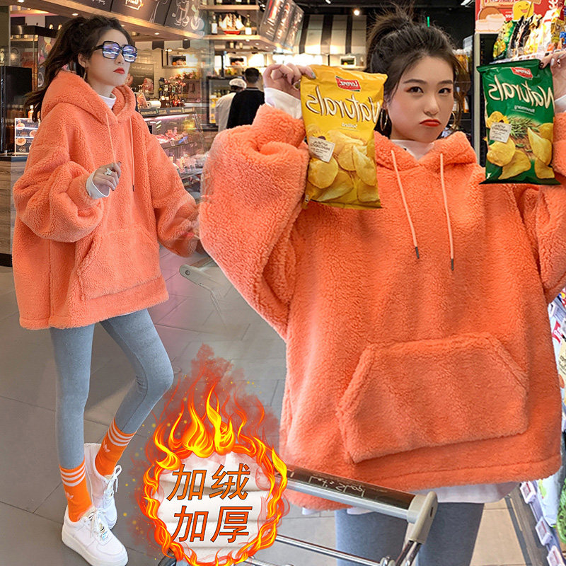 Winter Maternity Wear Autumn and Winter Autumn Suits Fashion Large Size Plus Fleece Sweater Jacket Women's Winter Two Piece Tops