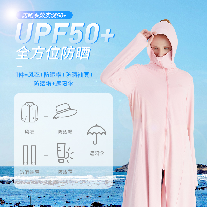 Exploring Outdoor 2021 Spring Summer Ladies light thin and soft confide, fresh and breathable high-bullet speed dry sunscreen jacket