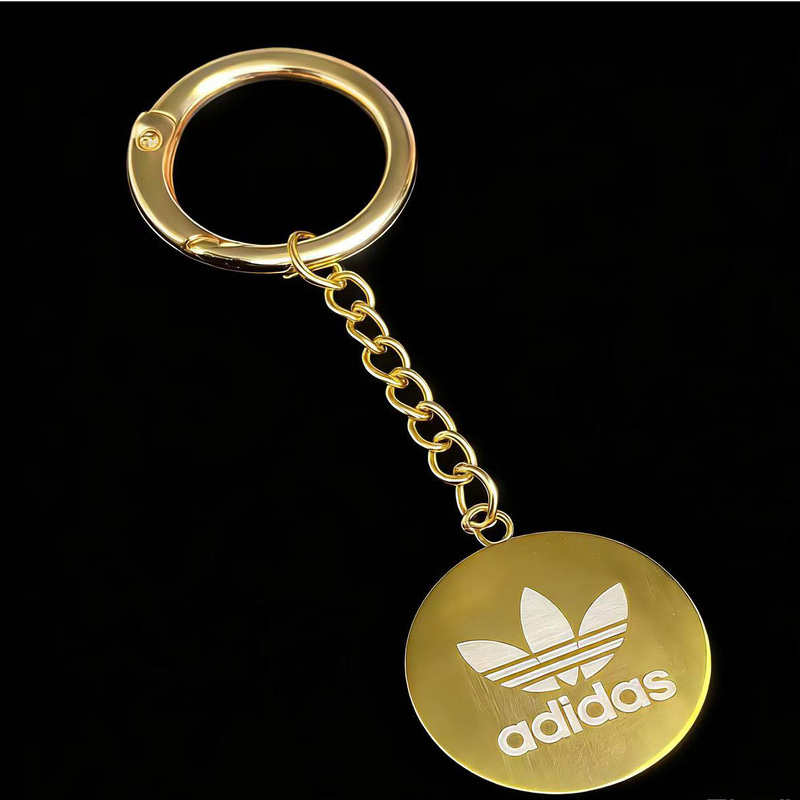 Suitable for Sporty&Rich Adidas Gold Shoe Chain Buckle Metal Chain Bag Pendant Round Clover Pendant
