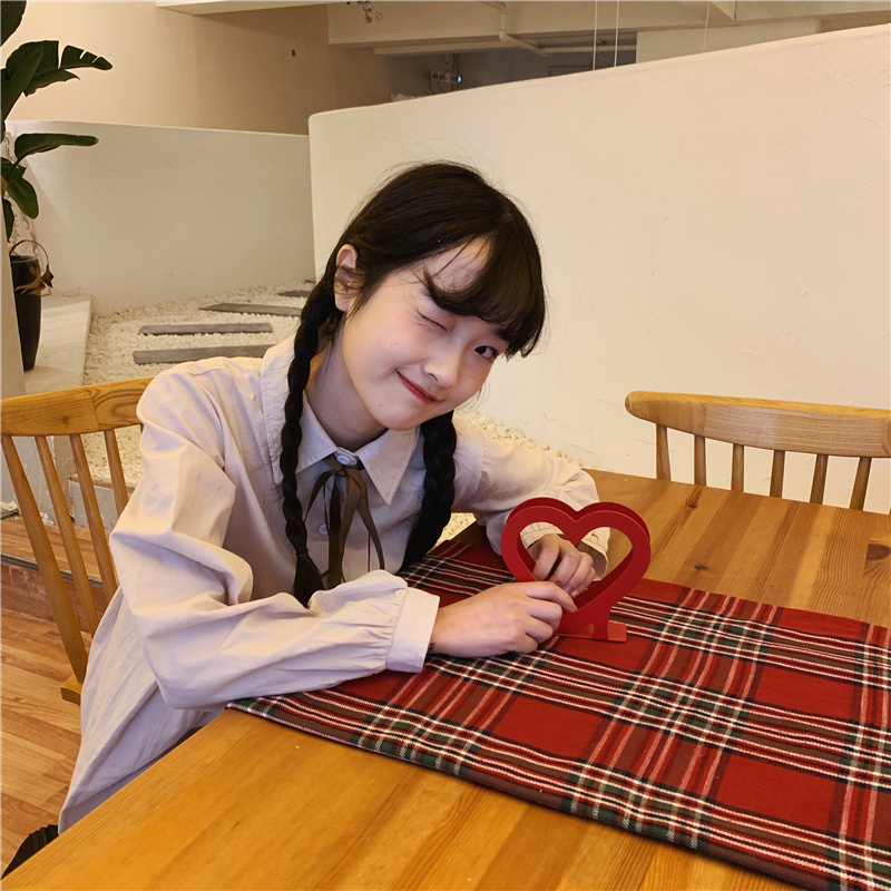 Mùa xuân Hàn Quốc của phụ nữ váy lỏng lẻo nơ mỏng khí chất áo dài tay váy mới - Váy eo cao các mẫu váy hạ eo đẹp	