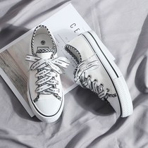 Canvas shoes Women 2021 Spring Summer new Korean students Joker ulzzang casual shoes flat white shoes