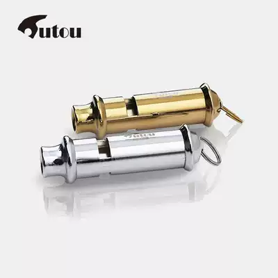 hutou tiger head double tone police whistle outdoor copper whistle survival metal whistle