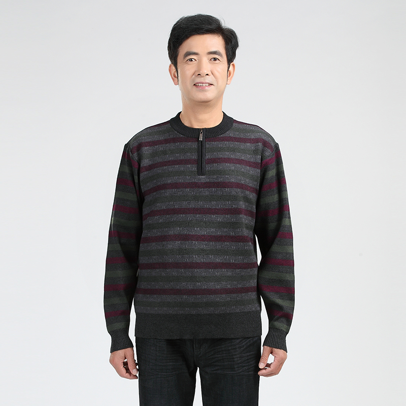 Mới trung niên áo len đan trung niên cha mặc cardigan cao cấp của nam giới áo len vest vest cũ áo khoác