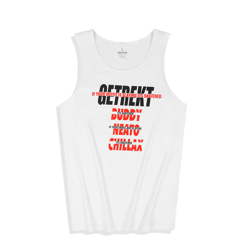 Tide brand vest vest male personality trend handsome short-sleeved leisure vacation travel summer thin sleeveless t-shirt